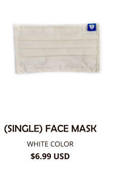 (SINGLE) FACE MASK WHITE COLOR $6.99 USD