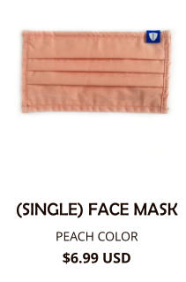 (SINGLE) FACE MASK PEACH COLOR $6.99 USD