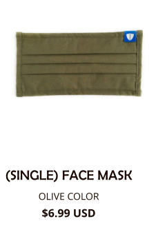 (SINGLE) FACE MASK OLIVE COLOR $6.99 USD