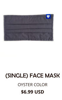 (SINGLE) FACE MASK OYSTER COLOR $6.99 USD