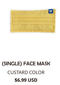 (SINGLE) FACE MASK CUSTARD COLOR $6.99 USD