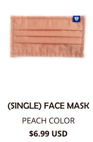 (SINGLE) FACE MASK PEACH COLOR $6.99 USD