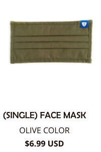 (SINGLE) FACE MASK OLIVE COLOR $6.99 USD