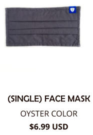 (SINGLE) FACE MASK OYSTER COLOR $6.99 USD