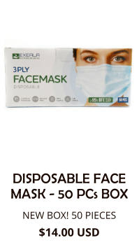 DISPOSABLE FACE MASK - 50 PCs BOX NEW BOX! 50 PIECES $14.00 USD